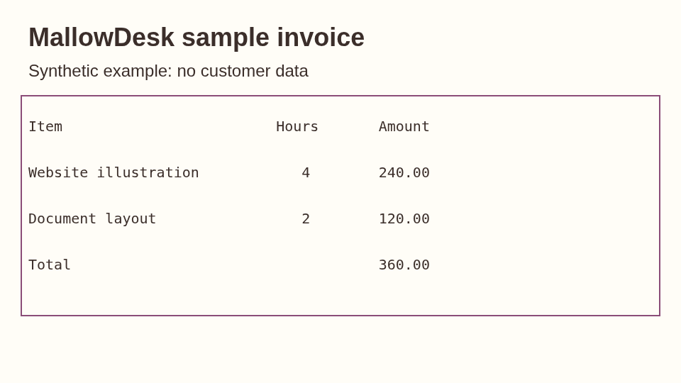 Compressed synthetic invoice screenshot with the same decoded pixels